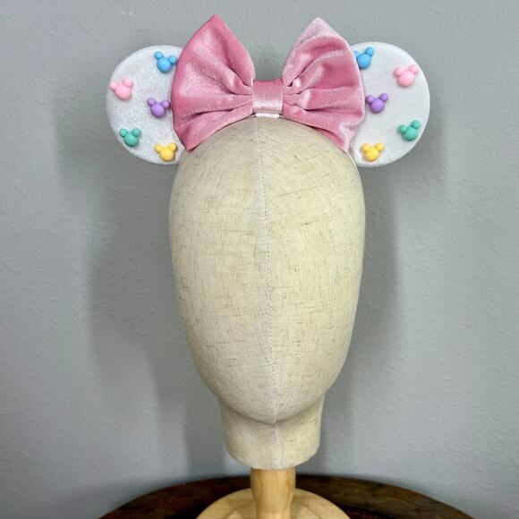 Pastel Pearl Elastic Minnie Ears | Disney-Inspired Adjustable Mickey Mouse Ears - Picture 2 of 5